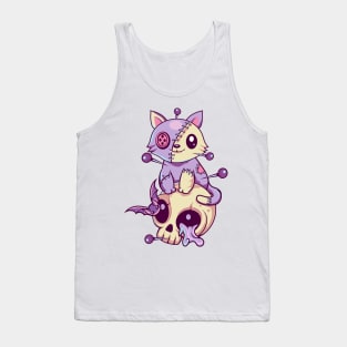 Skull Cat Kawaii Gothic Tank Top